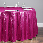 Polyester Tablecloths Factory - 120 Inch Pink Taffeta Round Cover