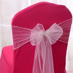 Chair Back Flower Factory - Bow Wedding Banquet Chair Decoration
