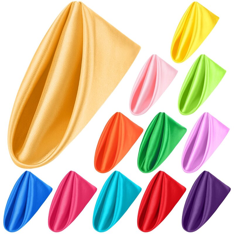 Table Napkin Factory - Hot Selling Satin Cup Flower Wedding Napkin