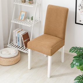 Chair Cover Factory - Thickened Grid Half Elastic Banquet Chair Cover