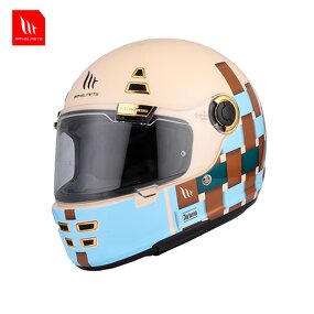 Motorcycle Helmet Factory - Unisex Retro Full Face Helmet