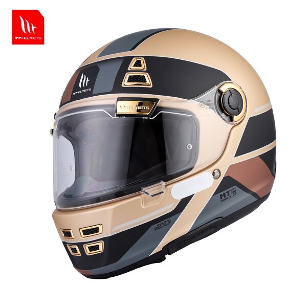 Motorcycle Helmet Factory - Leather Full Face Vintage Helmet