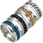 Spinner Ring Factory - Rotating Chain Stainless Steel Fidget