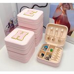 Jewelry Box Factory - Letter Pink Single Layer Travel Storage Box