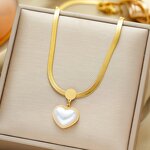 Jewelry Set Factory - Stainless Steel Heart Pendant Snake Chain