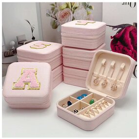 Jewelry Box Factory - Letter Pink Single Layer Travel Storage Box