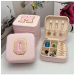 Jewelry Box Factory - Letter Pink Single Layer Travel Storage Box