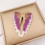 Brooch Factory - Colorful Diamond Wing Crystal Rhinestone Brooch