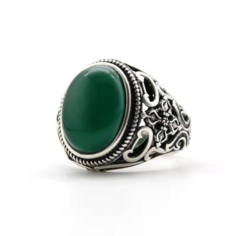 Men's Ring Factory - Red Agate Virgin Mary Open Temperament