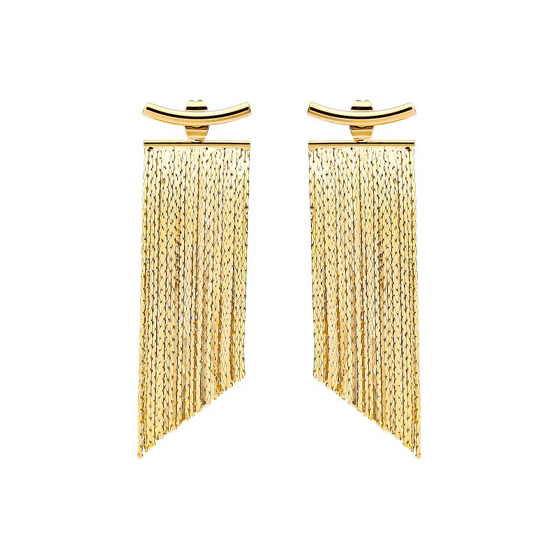 Earrings Factory - Custom Brass Smile Tassel Metal Earrings