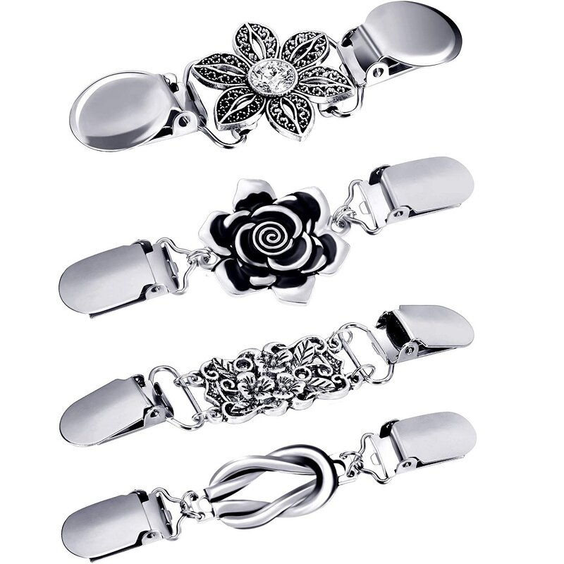 Shawl Clips Factory - Silver Vintage Sweater Cardigan Clip