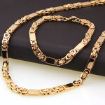 Cross Bracelet Factory - Vintage Gold Plated Byzantine Chain Set