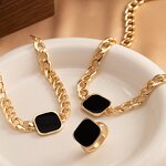 Necklace Set Factory - 18K Gold Plated Oil Dripping Cuban Chain