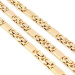 Cross Bracelet Factory - Vintage Gold Plated Byzantine Chain Set