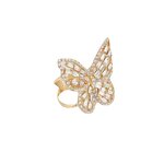 Ring Factory - Hollow Butterfly Crystal Zircon Adjustable Ring