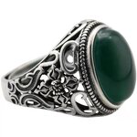 Men's Ring Factory - Red Agate Virgin Mary Open Temperament