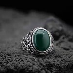 Men's Ring Factory - Red Agate Virgin Mary Open Temperament