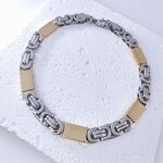 Cross Bracelet Factory - Vintage Gold Plated Byzantine Chain Set