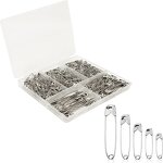 Safety Pins Factory - 300pcs Silver Multi Size Pin Set