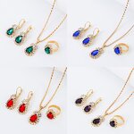 Bridal Jewelry Set Factory - Sparkling Multi-color Teardrop Set