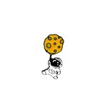 Brooch Factory - Astronaut Spaceship Cartoon Metal Badge