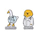 Enamel Pins Factory - Funny Duck Doctor Animal Medical Badge