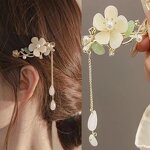 Hair Sticks Factory - Ancient Style Fresh Flower Tassel Metal