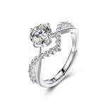 Couple Rings Factory - High-Grade Diamond Open Adjustable Set