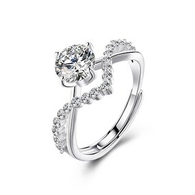 Couple Rings Factory - High-Grade Diamond Open Adjustable Set