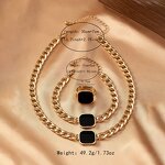 Necklace Set Factory - 18K Gold Plated Oil Dripping Cuban Chain