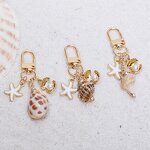 Keychain Factory - Natural Shell Conch Pearl Bag Pendant