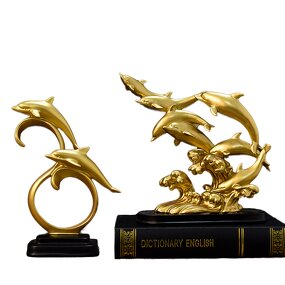 Resin Craft Factory - Nordic Dolphin Sculpture Art Decoration