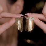 Earrings Factory - Custom Brass Smile Tassel Metal Earrings