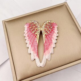 Brooch Factory - Colorful Diamond Wing Crystal Rhinestone Brooch