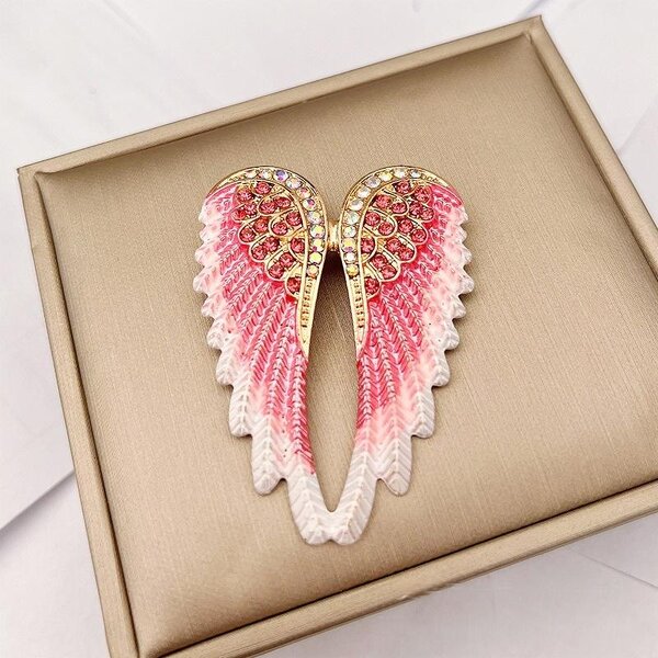 Brooch Factory - Colorful Diamond Wing Crystal Rhinestone Brooch