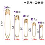 Safety Pins Factory - 300pcs Silver Multi Size Pin Set