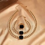 Necklace Set Factory - 18K Gold Plated Oil Dripping Cuban Chain