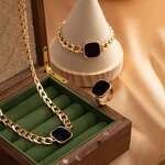 Necklace Set Factory - 18K Gold Plated Oil Dripping Cuban Chain