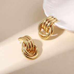 Tassel Earrings Factory - European Metal Temperament Circle