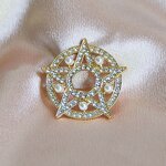 Brooch Pins Factory - All-Match Gem Tassel Chain Alloy Brooch