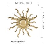 Brooch Factory - Stainless Steel Minimalist Sun Stud Brooches