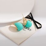 Earrings Factory - Korean Mint Green Water Drop Clip Earrings