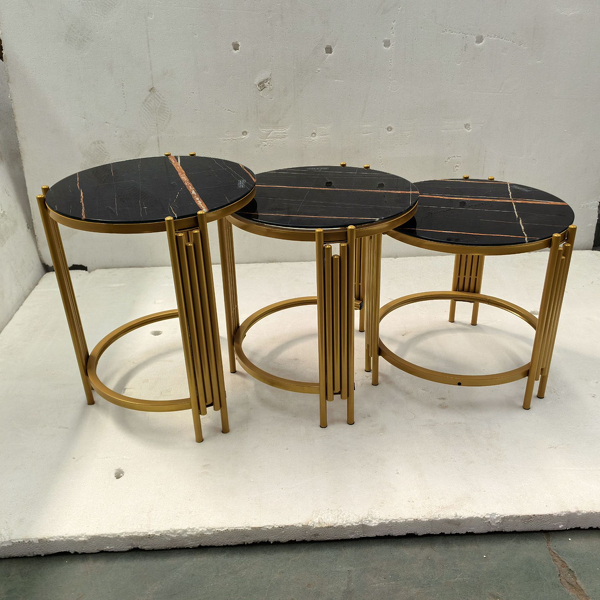 Coffee Table Set Manufacturer - Three-Piece Glass Table Set