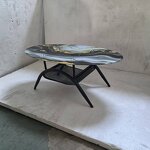 Coffee Table Manufacturer - Black Metal Hotel Furniture