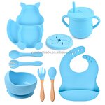 Baby Feeding Set Factory - Custom Divided BPA-Free Fox Plate