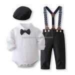 Baby Boy Clothes Set Factory - Custom Logo Bowtie Romper Formal Suit