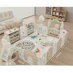 Indoor Playpen Factory - Foldable Plastic Play Yard with Swing