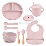 Baby Dining Set Factory - Luxury Silicone Spoon Fork Bowl Bibs