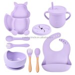 Baby Feeding Set Factory - Custom Divided BPA-Free Fox Plate