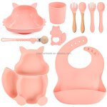 Baby Dining Set Factory - Silicone Bib Bowl Plate Fork Spoon Set